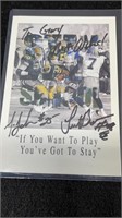 Edmonton Eskimos Signed Card By Two Players