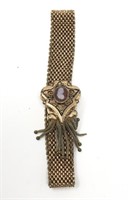 Victorian Gold Mesh Bracelet Cameo