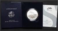 2007 W 1oz Burnished Silver Eagle MIB