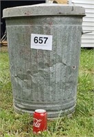 Galvanized trash can (was used for pet