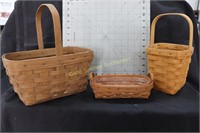 Longaberger- 3 Baskets