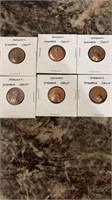 6 Masonic Stamped Cents