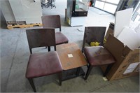 3-chairs with side table