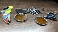 (5) Vintage Stained Glass Window Decorations