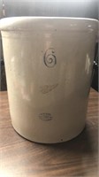 Red Wing No. 6 Handled Stoneware Crock