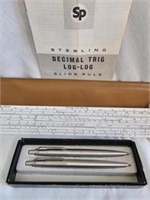 Sterling Slide Rule & Parker Pen and Pencil Set