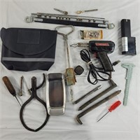 Lg. misc lot of tools including soldering gun