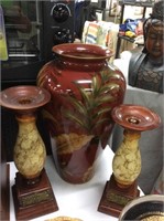 Leaf print vase