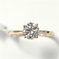 10K Gold White Moissanite Ring