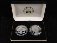 1ozt .999 Fine Silver Buffalo Round and 1 Clad in