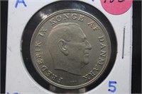 1964 Denmark 5 Krone Coin