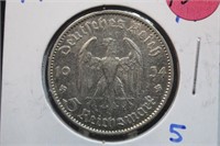 1934A German 5 Reichsmark Coin
