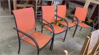 4 STACKABLE LAWN CHAIRS