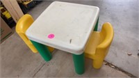 3 PIECE LITTLE TIKES TABLE AND 2 CHAIRS