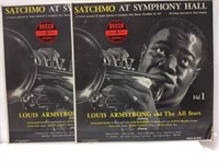 2 Record Albums - Satchmo At Symphony Hall *see