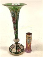 Bohemian Art Nouveau glass vases