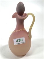 Pink Burmese glass cruet