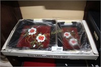 3 PCS LACQUERED TRAY SET IN BOX