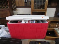 COOLER LOT -- ASSORTED PAINT, CLEANERS, OIL &