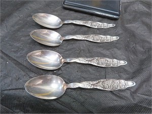 4 Antique Sterling Silver "LILY OF THE VALLEY"