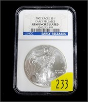 2007 U.S. Silver Eagle, NGC slab certified