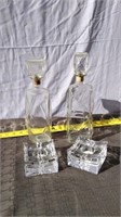 2 Decanters and 2 Candle holders