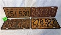 4 1930's license plates (35,36,37,38)