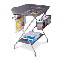 FIZZEEY Foldable Baby Diaper Changing Table - Grey