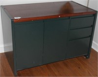 good quality matching credenza with 2 doors,