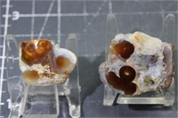 Windowed Fire Agate, 20 gram, 2 pieces