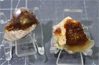 Windowed Fire Agate, 16 Grams, 2 Pieces