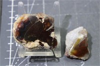 Windowed Fire Agate, 20 Grams, 2 Pieces