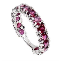 Natural Pink Rhodolite Garnet Ring