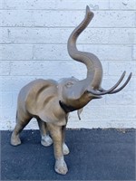 Vintage Giant Brass Lucky Elephant Statue 2ft Tall