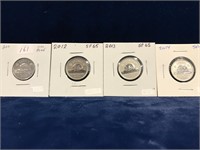 2011, 12, 13, 14 Canadian Nickels  SP65