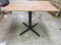 VINTAGE PUB TABLE WITH WOOD TOP