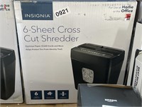 INSIGNIA 6 SHEET CROSS CUT SHREDDER RETAIL $130