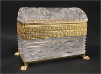 Dore Bronze Mounted Domed Lid Crystal Box