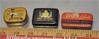 Vintage phonograph needles tins, see pics