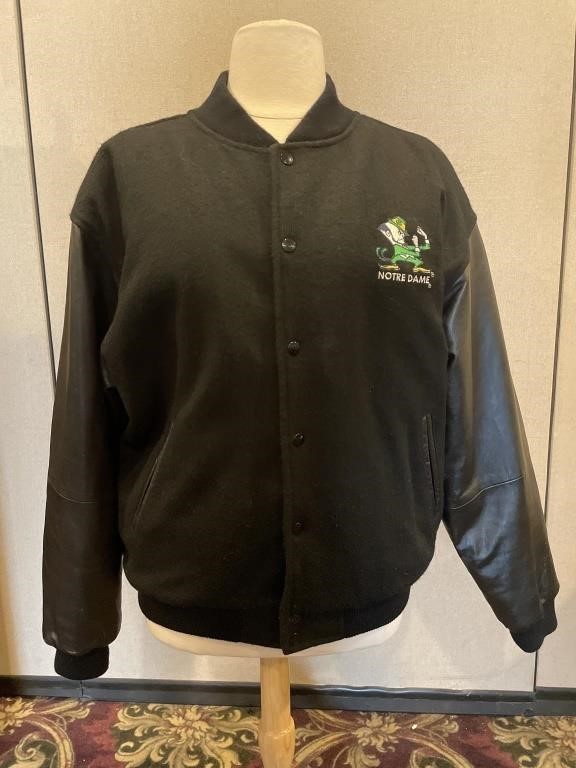Men’s XL Notre Dame Black Varsity Jacket