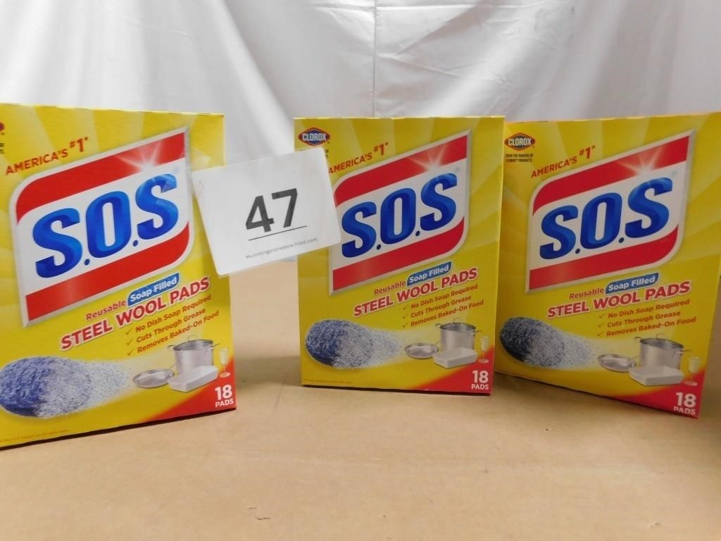 3 SOS 18 COUNT PADS
