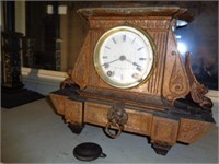 Seth Thomas Mantle Clock with Winged Griffins