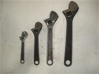 (4) Crescent Wrenches 6,8, 10 & 12 inch