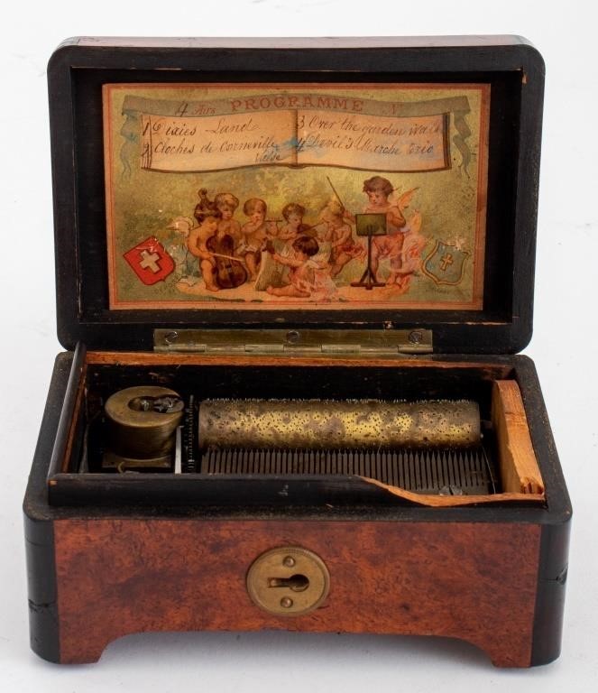 Swiss Cylinder Music Box, ca. 1900