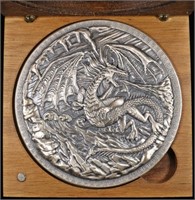 (1) 10 OZ .999 SILVER DRAGON VS VIKINGS ROUND