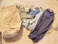WWII era Duffel Bag with Uniform Parts
