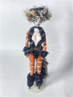 Hand Painted Cats Musical Barbie Doll