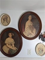 Six Antique Framed Victorian Prints