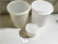 Tupperware:  2 large storage w/ lids; small