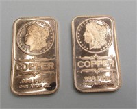 (2) 1oz Copper Bars